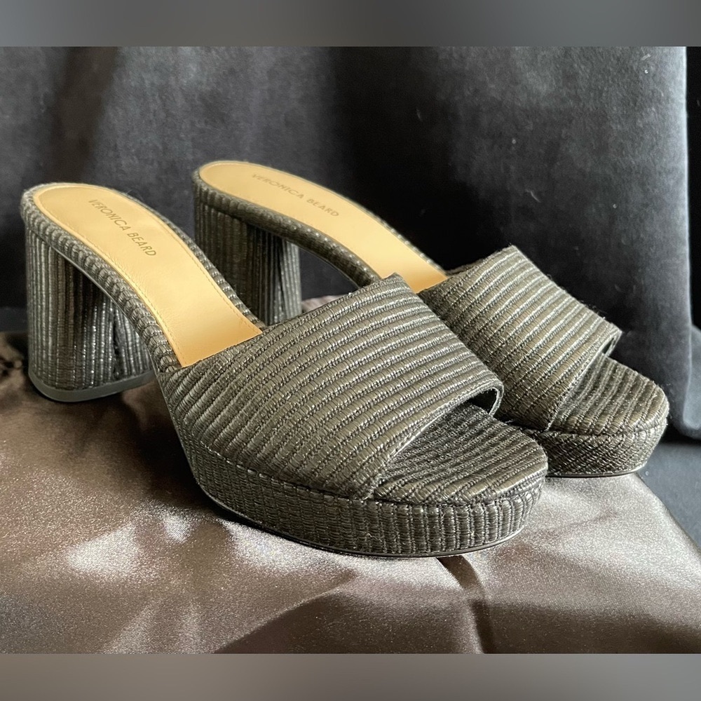 Veronica Beard Black Platform Shoes